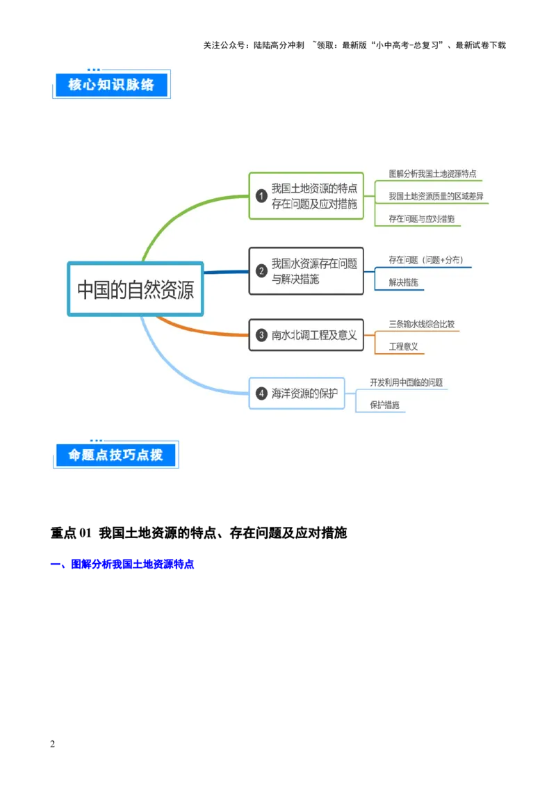 重难点11中国的自然资源（4大重难+命题预测+新考法）-2025中考地理热点&middot;重点&middot;难点专练（全国通用）_02中考总复习（2026版更新中）_09-地理-中考总复习_2025中考地理复习资料_重点专练