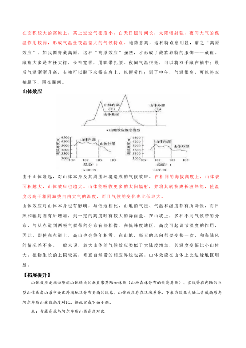 地理微考点：盆地、高原、山地效应-2023年高考总复习地理微考点狙击与专项突破_9.2025地理总复习_2023年新高考复习资料_专项复习_备战2023年高考地理总复习微考点狙击与专项测练_第十辑