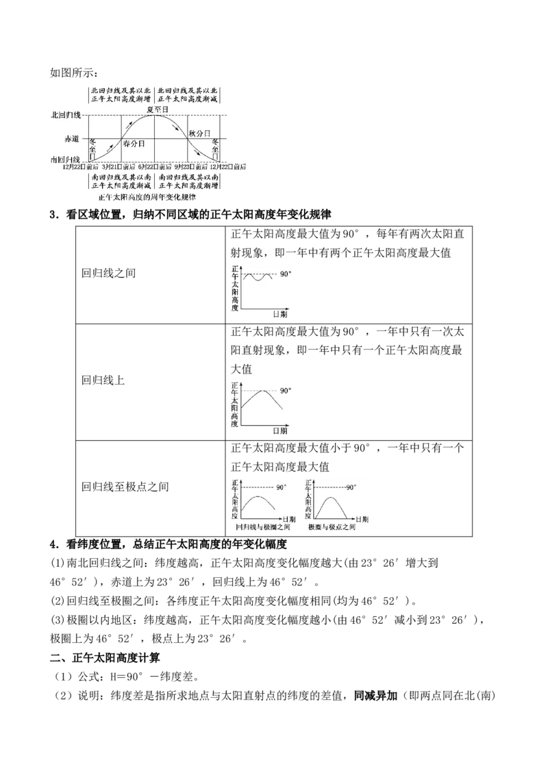 专题01地球运动规律（讲义）（word版）-高频考点解密2023年高考地理二轮复习课件+讲义+分层训练（新高考专用）_9.2025地理总复习_2023年新高考复习资料_二轮复习