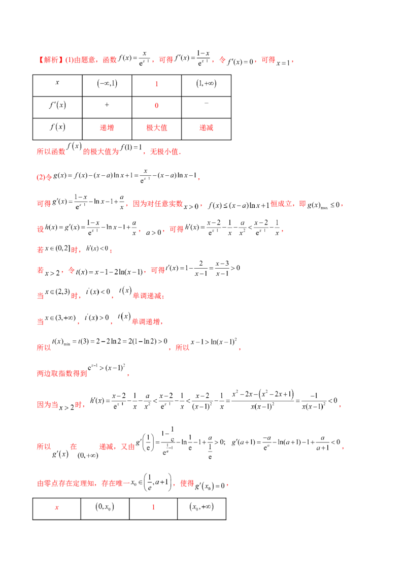专题07函数单调性、极值、最值综合运用(解析版)_2.2025数学总复习_2023年新高考资料_专项复习_2023年新高考导数专项重点难点突破（新高考专用）