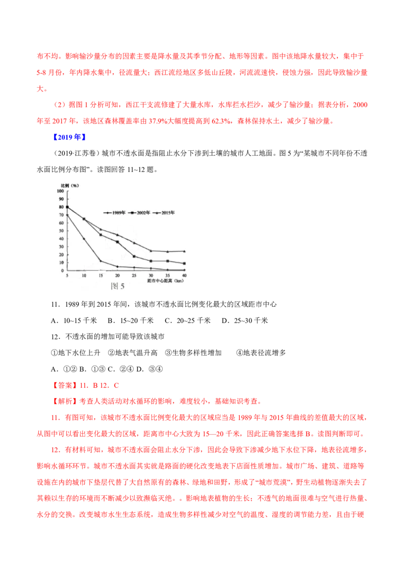 专题04地球上的水（解析版）_9.2025地理总复习_2023年新高考复习资料_专项复习_十年高考真题地理分项解析_十年高考真题地理分项解析（第1-6专题）