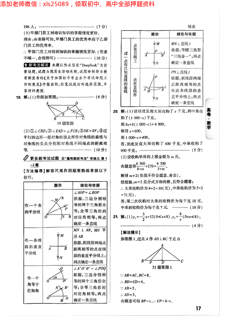 2025年重庆黑白卷答案合集一_初中资料合集_2025《万唯中考&bull;黑白卷》多地方版（更30省）_2025《万唯中考&bull;黑白卷》7科全套（重庆）_化学