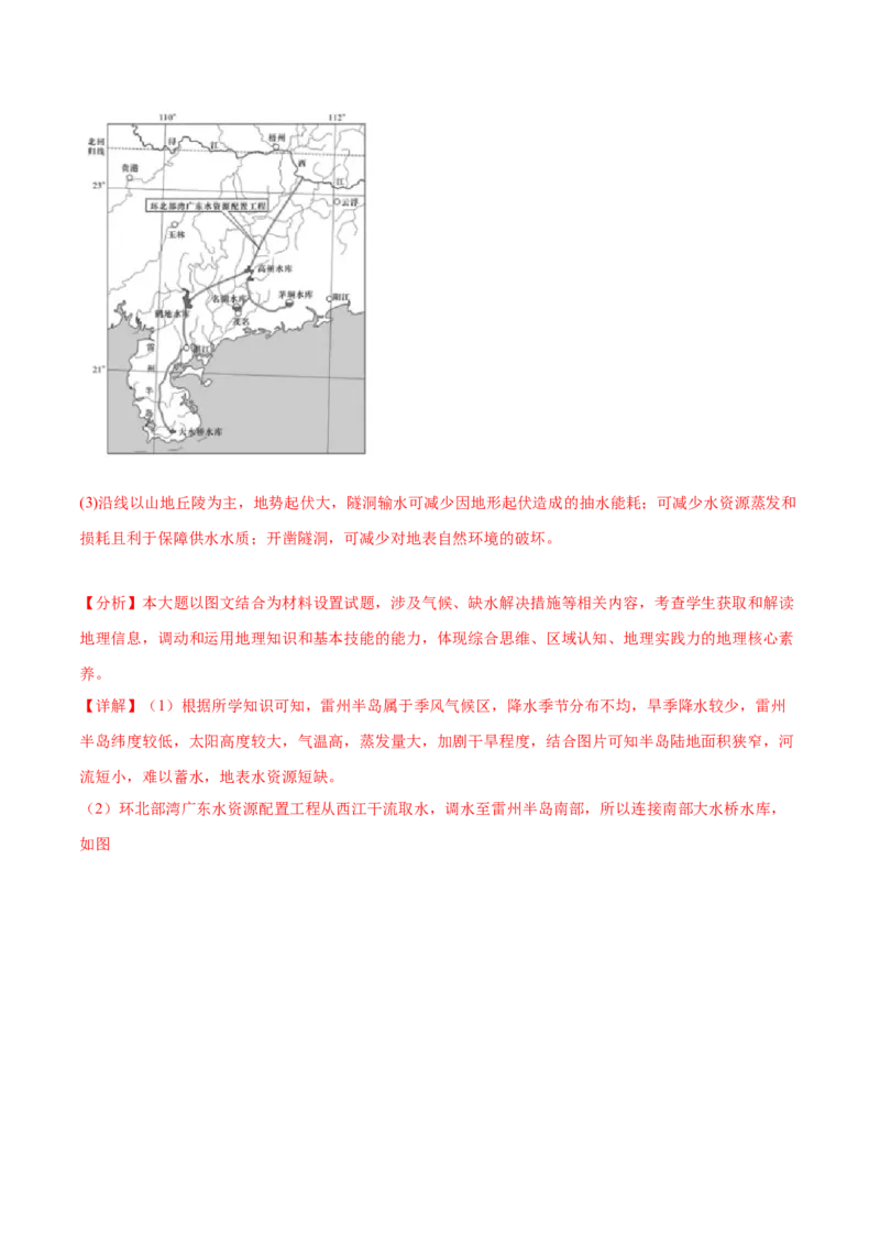 5.6水资源的合理利用-备战2024年高考地理一轮复习微专题微考点专项训练（全国通用）（解析版）_9.2025地理总复习_2024年新高考资料_3.2024专项复习