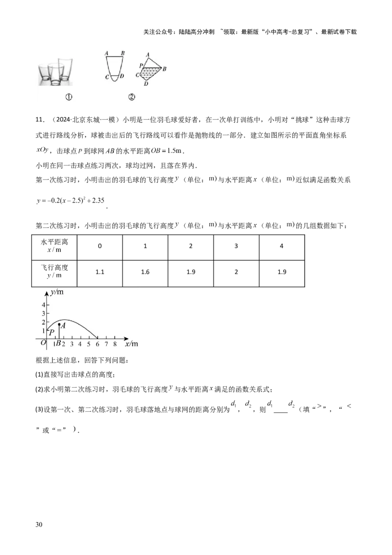 考前突破03函数的实际应用（4大必考题型）（原卷版）_02中考总复习（2026版更新中）_02-数学-中考总复习_2025中考复习资料_2025年中考数学一轮知识梳理