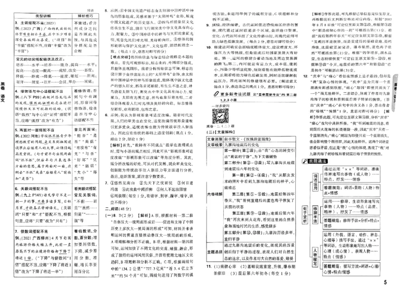 七科答案_初中资料合集_2025《万唯中考&bull;黑白卷》多地方版（更30省）_2025《万唯中考&bull;黑白卷》7科全套（广西）