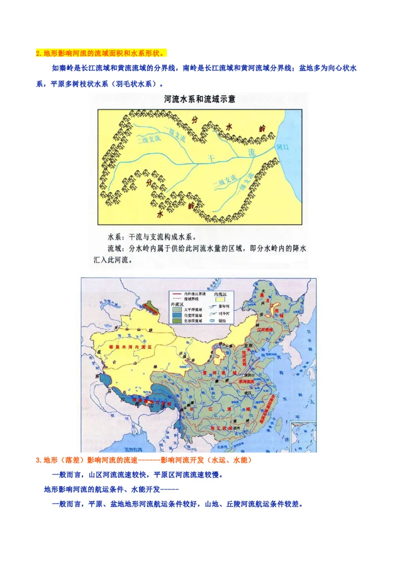 地理微考点：地形对河流（湖泊）的影响-备战2023年高考总复习地理微考点狙击与专项突破_9.2025地理总复习_2023年新高考复习资料_专项复习_备战2023年高考地理总复习微考点狙击与专项测练