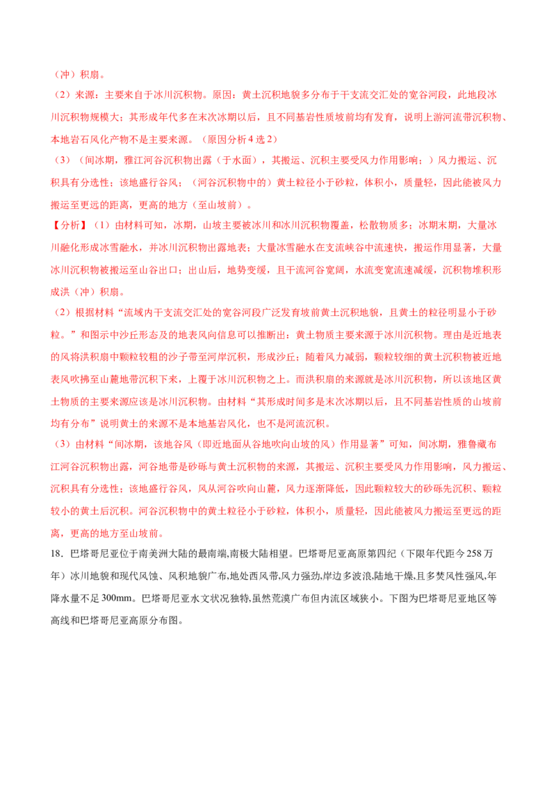 地理微考点：冰川地貌的形成过程图-备战2023年高考总复习地理微考点狙击与专项突破_9.2025地理总复习_2023年新高考复习资料_专项复习_备战2023年高考地理总复习微考点狙击与专项测练