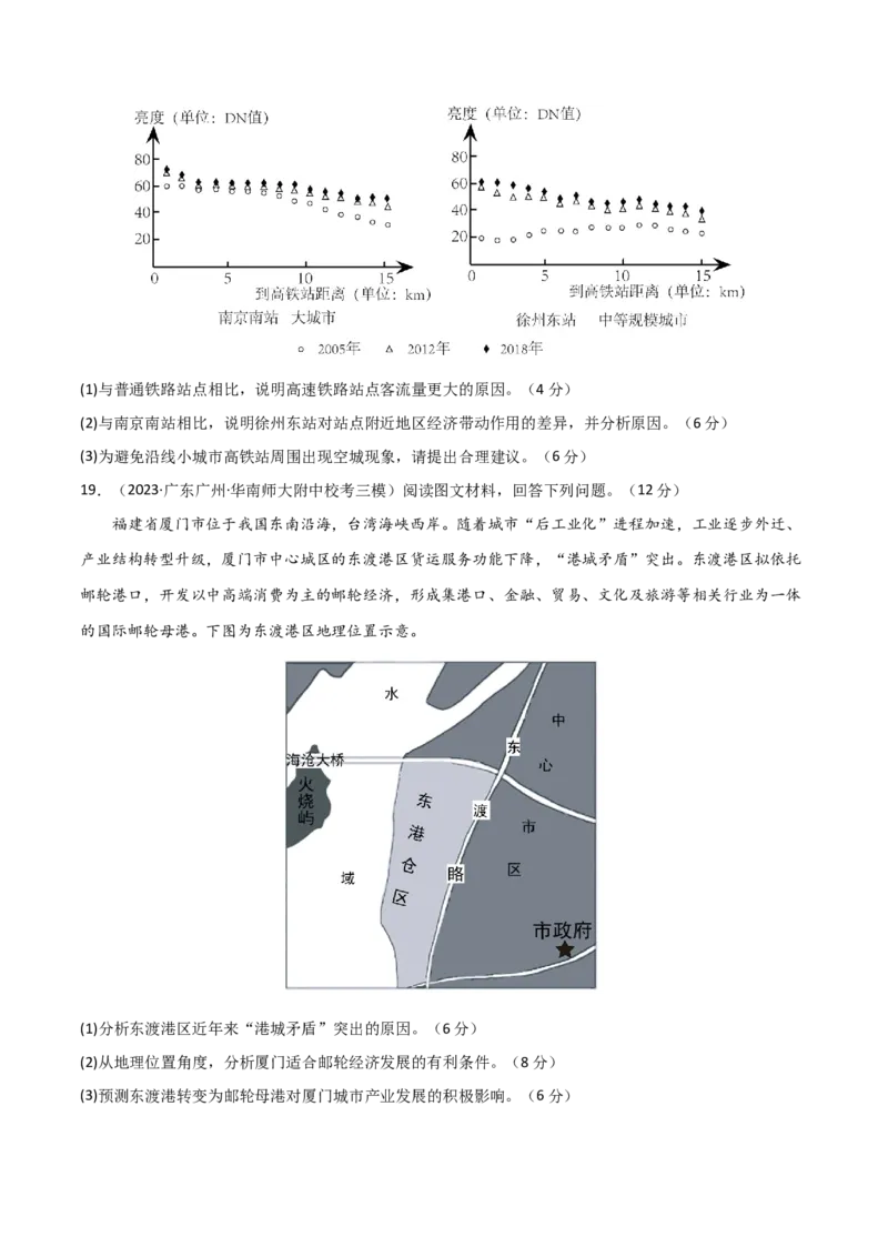 单元提升卷12交通-2024年高考地理一轮复习考点通关卷（新高考通用）（原卷版）_9.2025地理总复习_2024年新高考资料_1.2024一轮复习_2024年高考地理一轮复习考点通关卷（新高考通用）