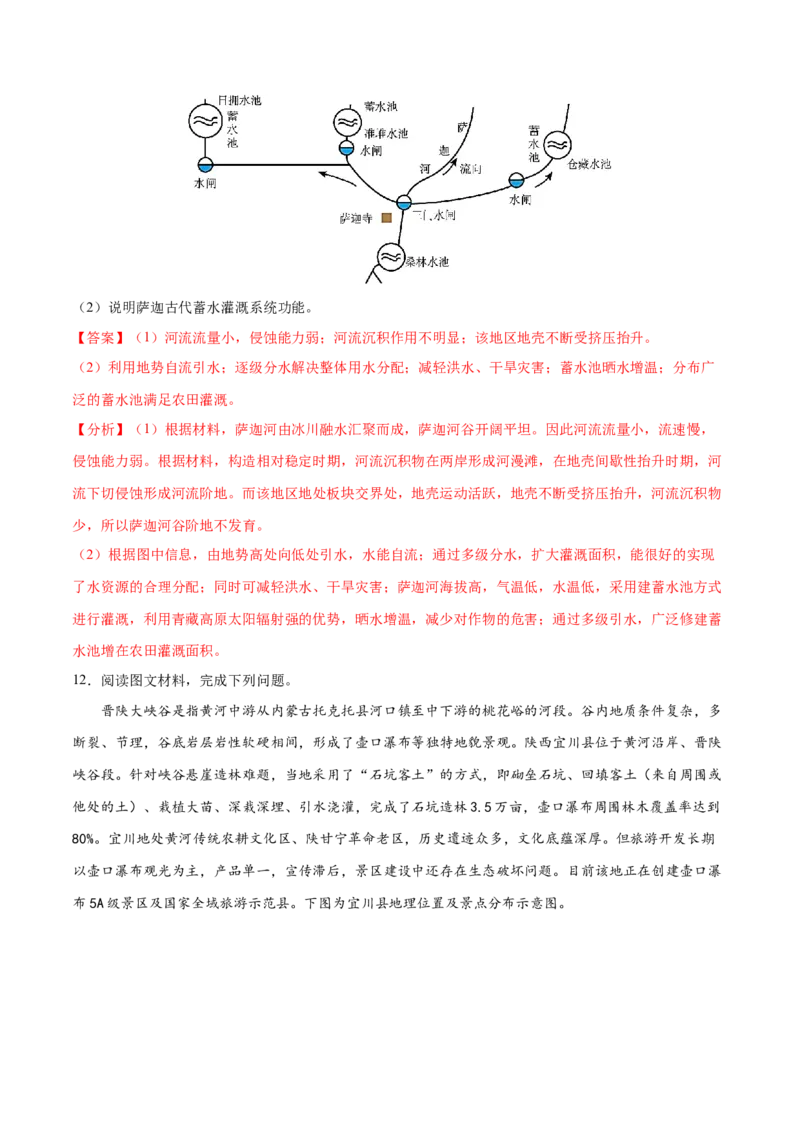 地理微考点：河流地貌的发育过程图-备战2023年高考总复习地理微考点狙击与专项突破_9.2025地理总复习_2023年新高考复习资料_专项复习_备战2023年高考地理总复习微考点狙击与专项测练