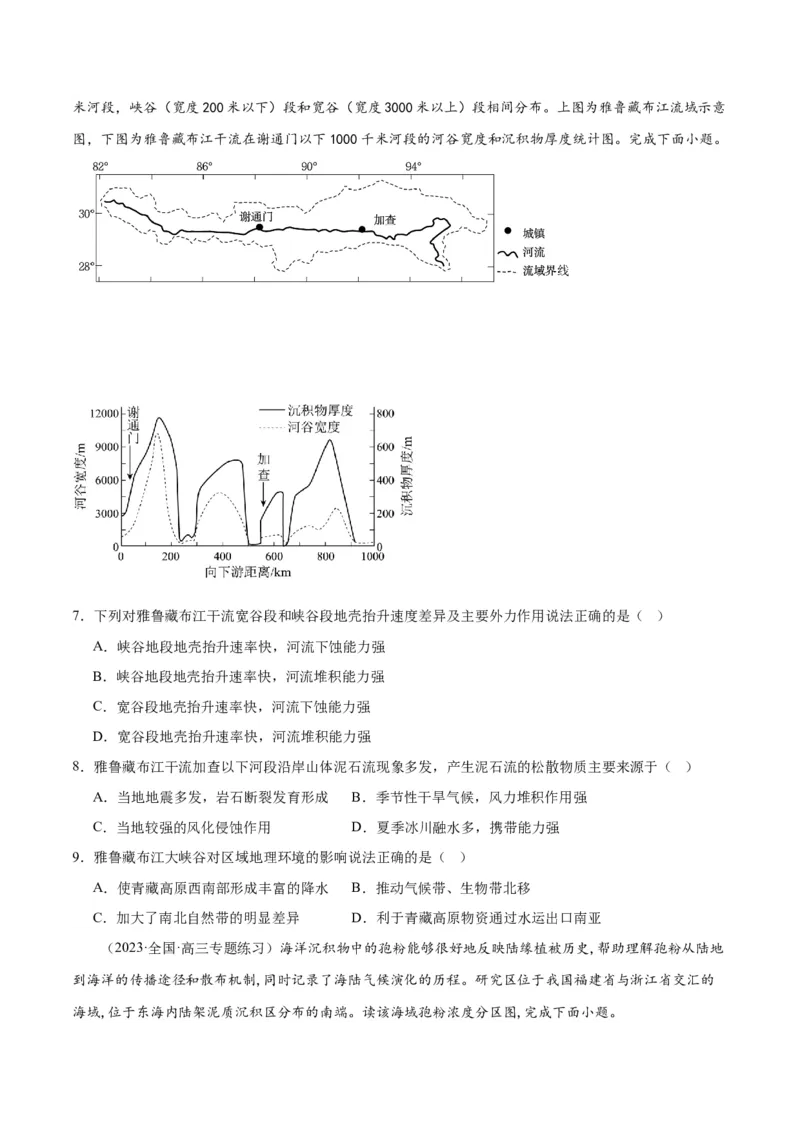 单元提升卷06自然环境整体性与地域分异规律-2024年高考地理一轮复习考点通关卷（新高考通用）（原卷版）_9.2025地理总复习_2024年新高考资料_1.2024一轮复习