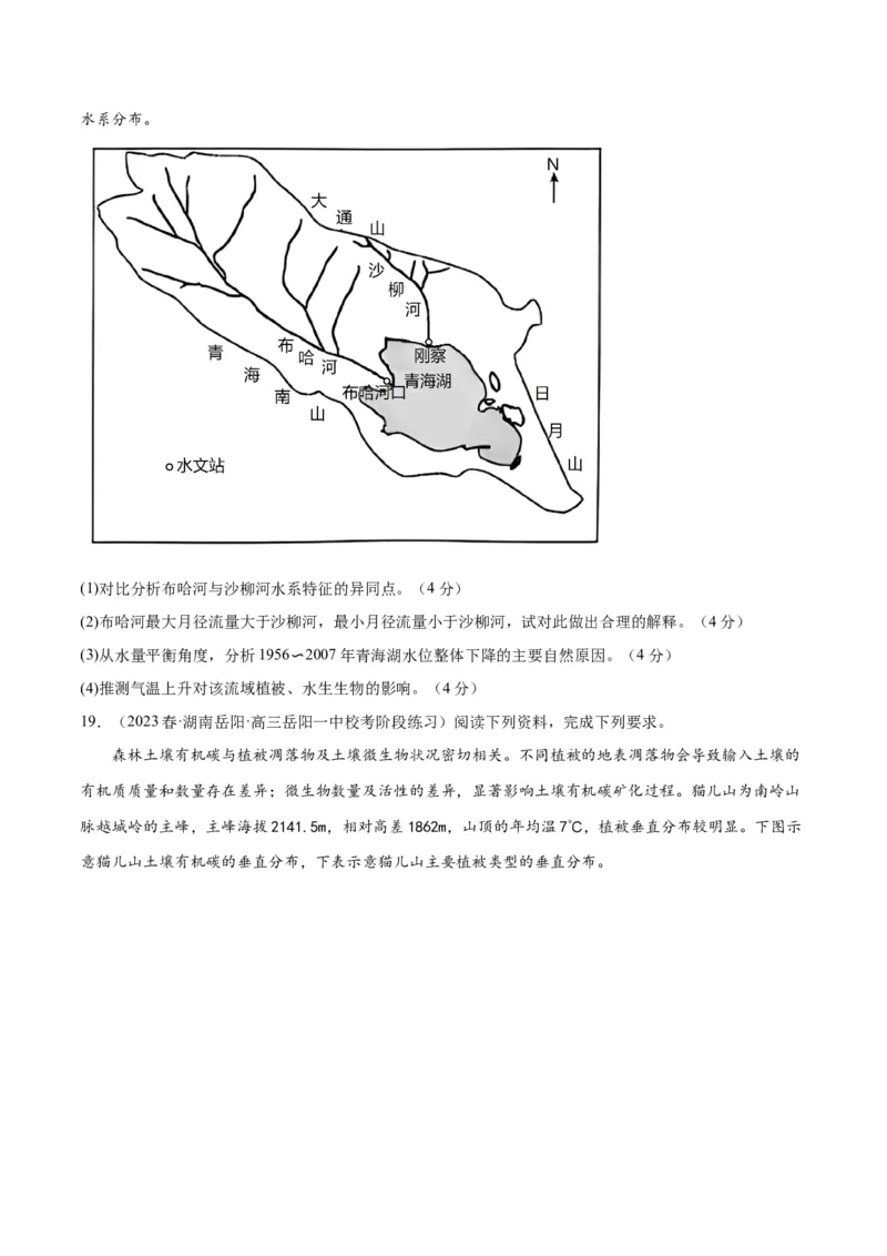单元提升卷06自然环境整体性与地域分异规律-2024年高考地理一轮复习考点通关卷（新高考通用）（原卷版）_9.2025地理总复习_2024年新高考资料_1.2024一轮复习