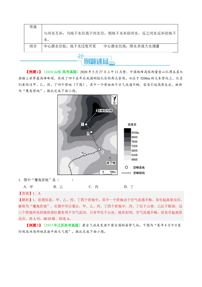 专题03&ldquo;等值线型&rdquo;选择题答题技巧(解析版)_9.2025地理总复习_2024年新高考资料_2.2024二轮复习_2024年高考地理二轮热点题型归纳与变式演练（新高考通用）