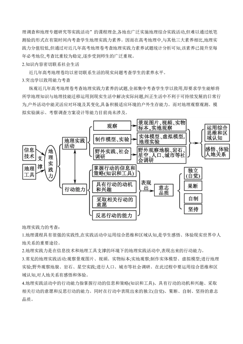 专题1核心素养（讲义）（原卷版）_9.2025地理总复习_2024年新高考资料_2.2024二轮复习_2024年高考地理二轮复习讲练测（新教材新高考）_能力