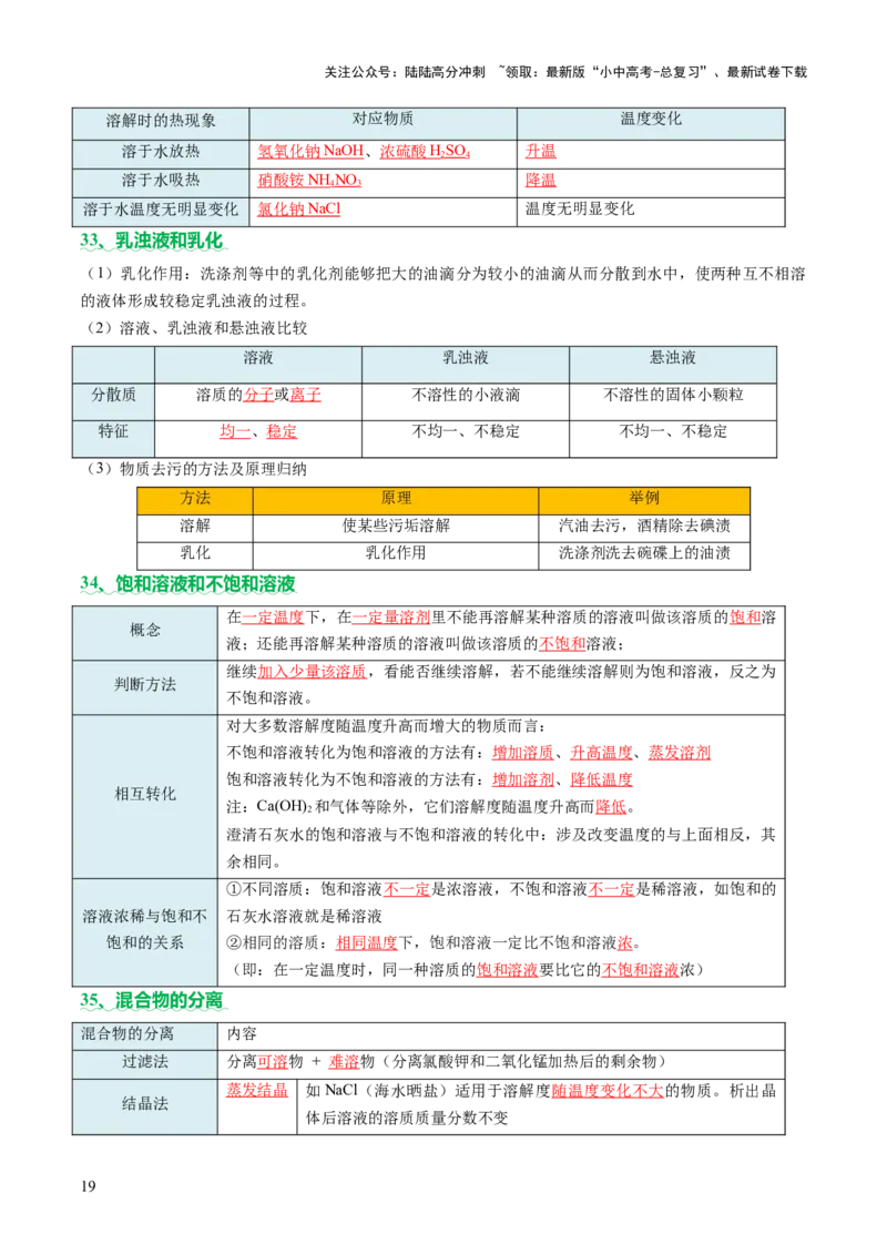 速记三中考必考核心知识（讲练）（解析版）_02中考总复习（2026版更新中）_05-化学-中考总复习_2025年中考复习资料_2025中考二轮课件ppt+讲义+练习化学_讲义+练习