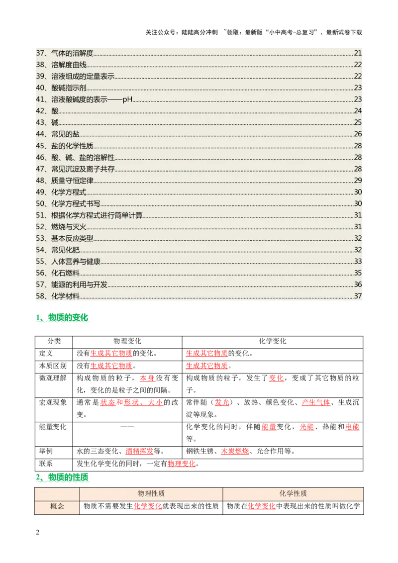 速记三中考必考核心知识（讲练）（解析版）_02中考总复习（2026版更新中）_05-化学-中考总复习_2025年中考复习资料_2025中考二轮课件ppt+讲义+练习化学_讲义+练习