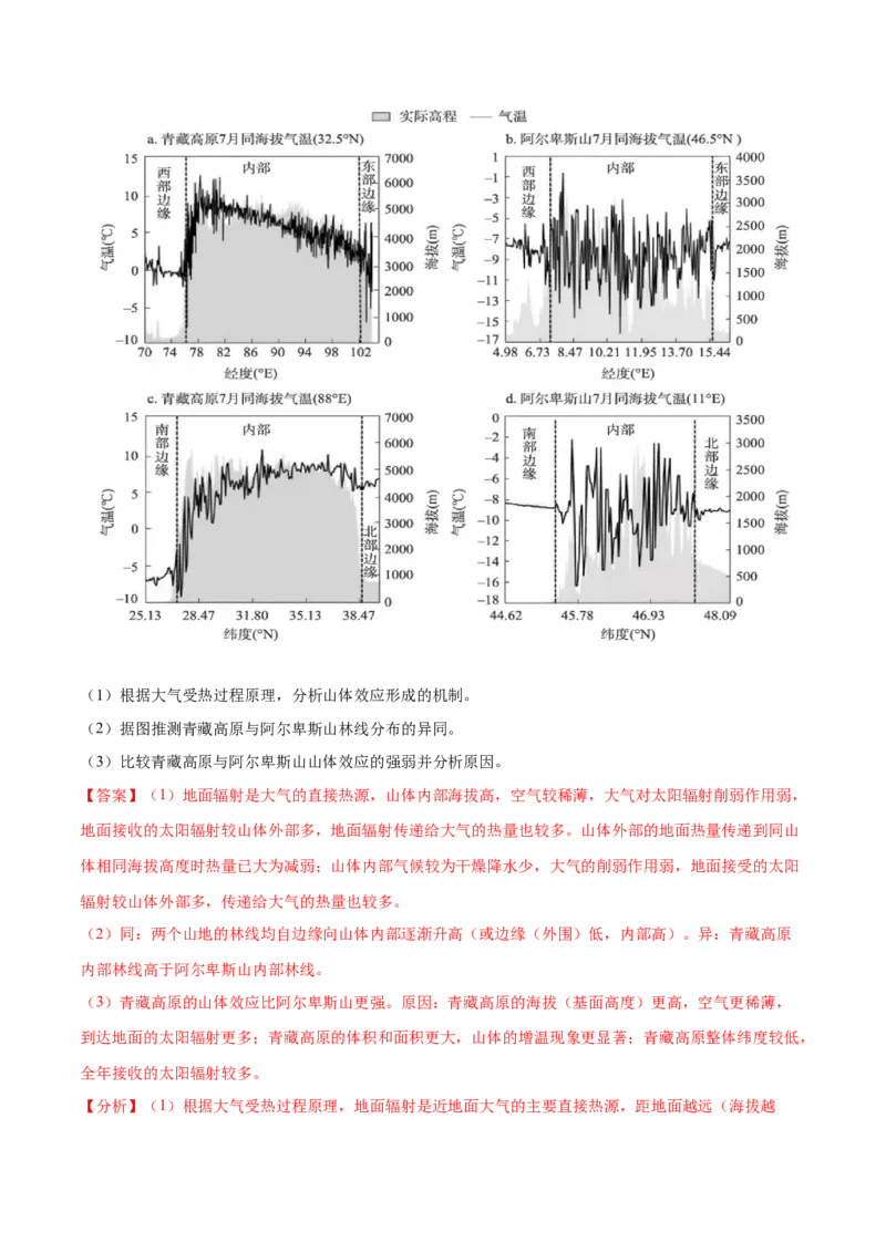 地理微考点：林线-备战2023年高考总复习地理微考点狙击与专项突破_9.2025地理总复习_2023年新高考复习资料_专项复习_备战2023年高考地理总复习微考点狙击与专项测练_先导辑
