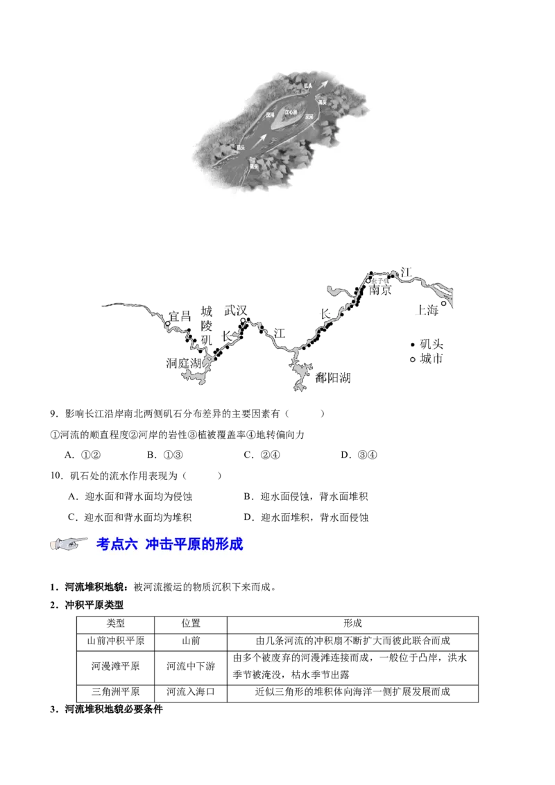 专题6地貌（讲义）（原卷版）_9.2025地理总复习_2024年新高考资料_3.2024专项复习_备战2024年高考地理总复习专题考点+微专题集成讲练辑