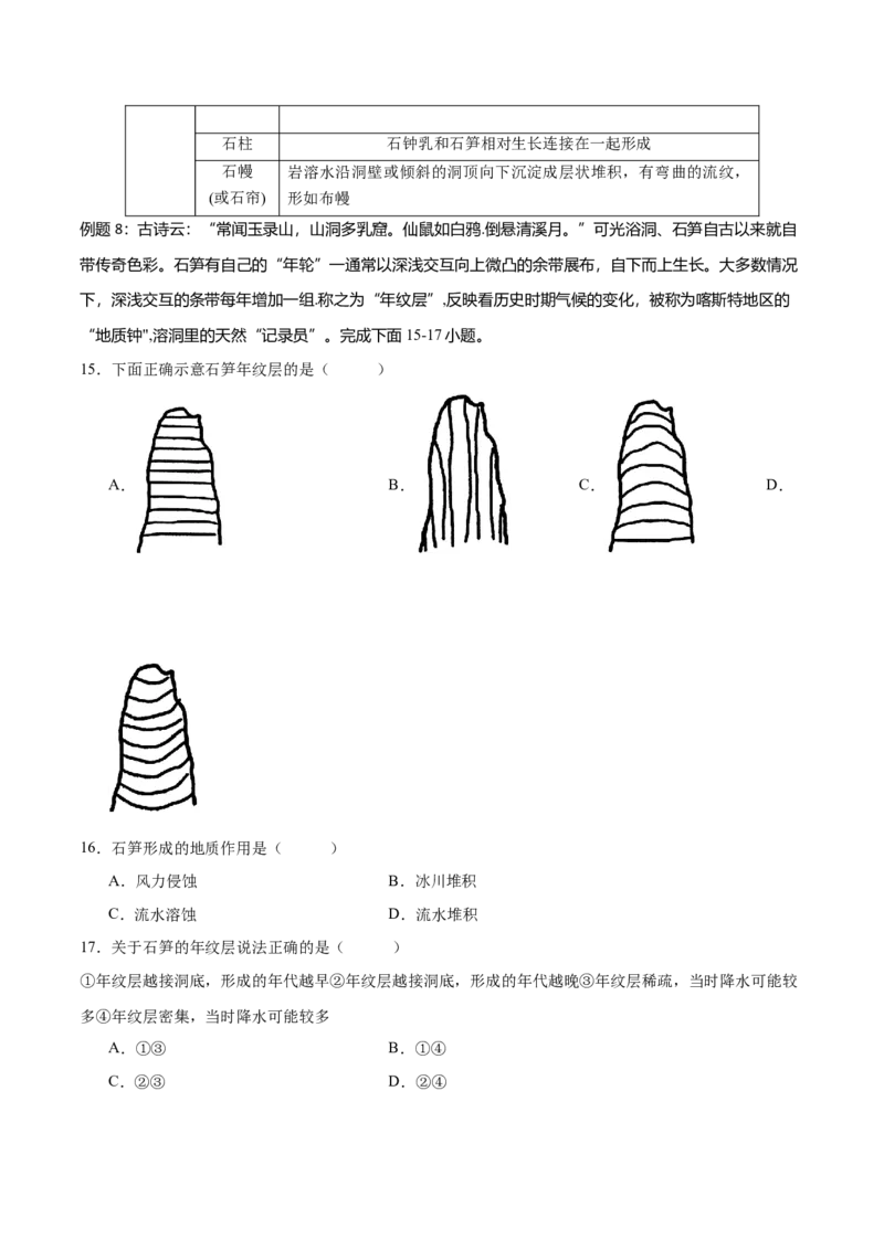 专题6地貌（讲义）（原卷版）_9.2025地理总复习_2024年新高考资料_3.2024专项复习_备战2024年高考地理总复习专题考点+微专题集成讲练辑