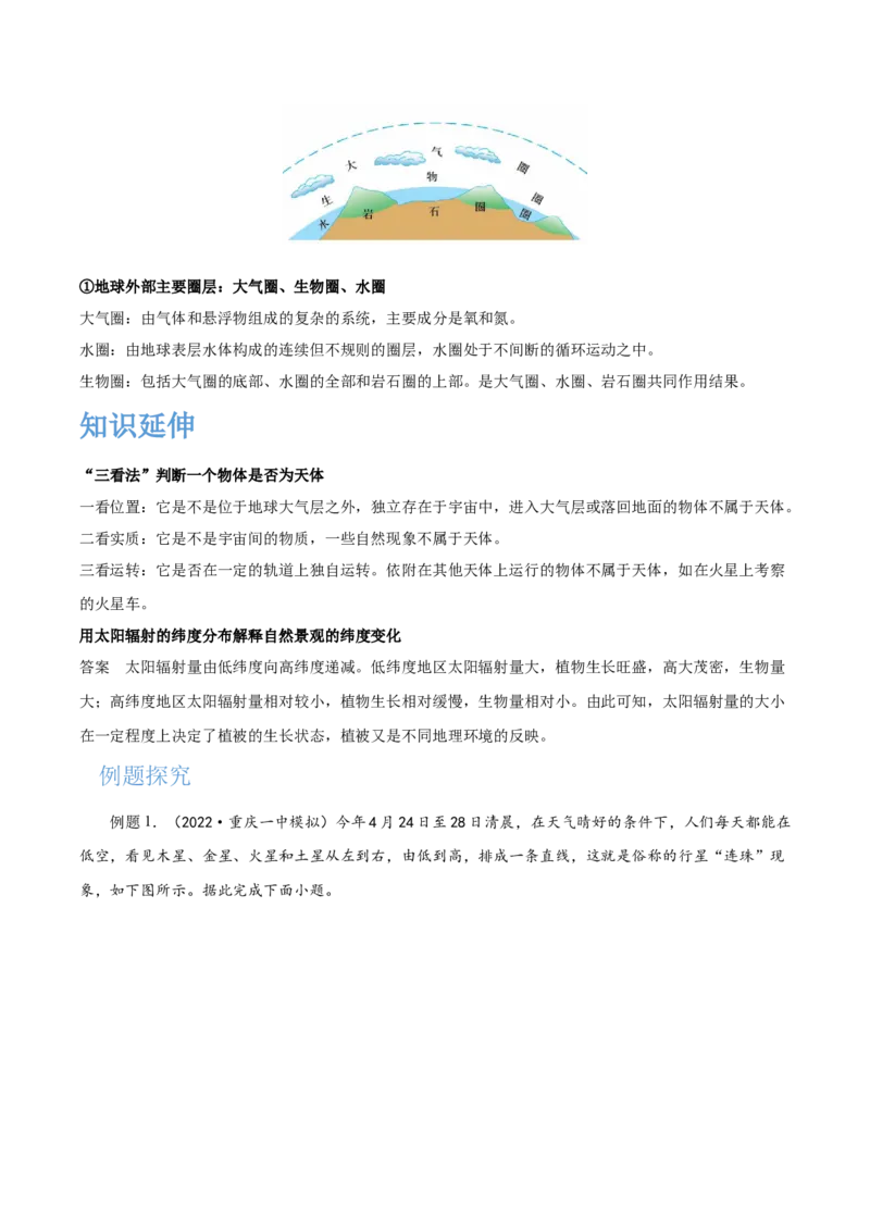 专题03宇宙中的地球-备战2023年高考地理一轮复习精讲精练（解析版）_9.2025地理总复习_2023年新高考复习资料_一轮复习_备战2023年高考地理一轮复习精讲精练