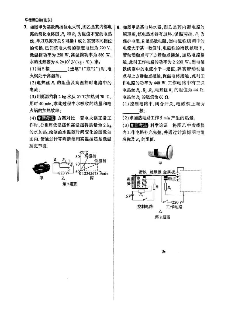 重难点题_初中资料合集_2025《万唯中考&bull;黑白卷》多地方版（更30省）_2025《万唯中考&bull;黑白卷》语文、数学、物理、化学、道法（山东）