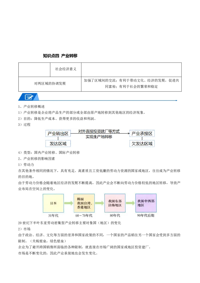 专题19区域联系与区域协调发展-口袋书2024年高考地理一轮复习知识清单_9.2025地理总复习_2024年新高考资料_1.2024一轮复习_2024年高考地理一轮复习知识清单