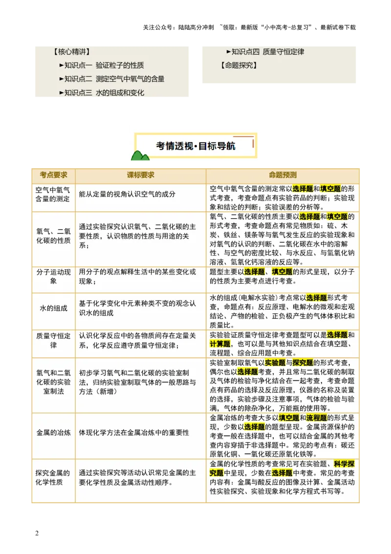 速记二中考必考教材实验（讲练）（解析版）2_02中考总复习（2026版更新中）_05-化学-中考总复习_2025年中考复习资料_2025中考二轮课件ppt+讲义+练习化学_讲义+练习