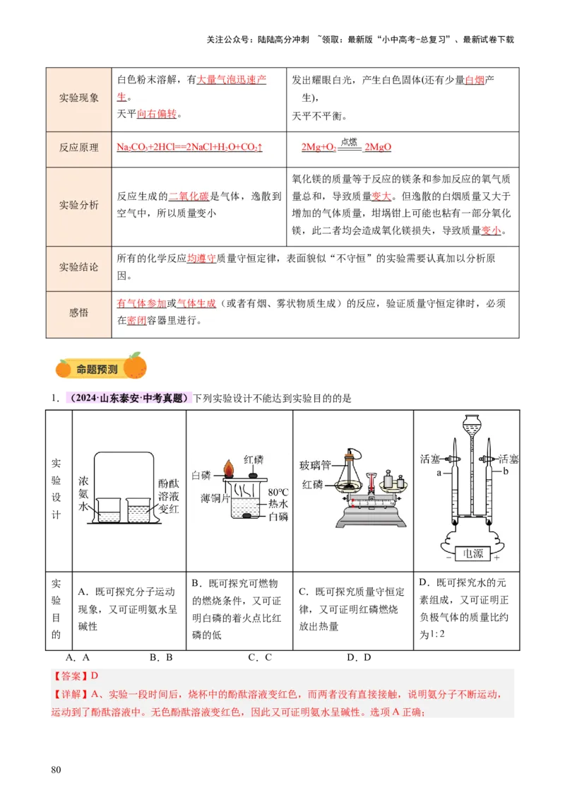 速记二中考必考教材实验（讲练）（解析版）2_02中考总复习（2026版更新中）_05-化学-中考总复习_2025年中考复习资料_2025中考二轮课件ppt+讲义+练习化学_讲义+练习