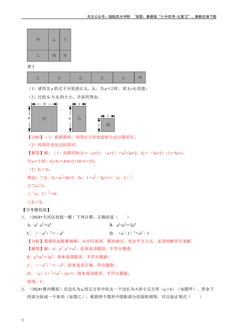 重难点01代数式规律题与代数式求值（解析版）_02中考总复习（2026版更新中）_02-数学-中考总复习_2024年中考复习资料_三轮冲刺资料_完2024年中考数学复习冲刺过关（全国通用）