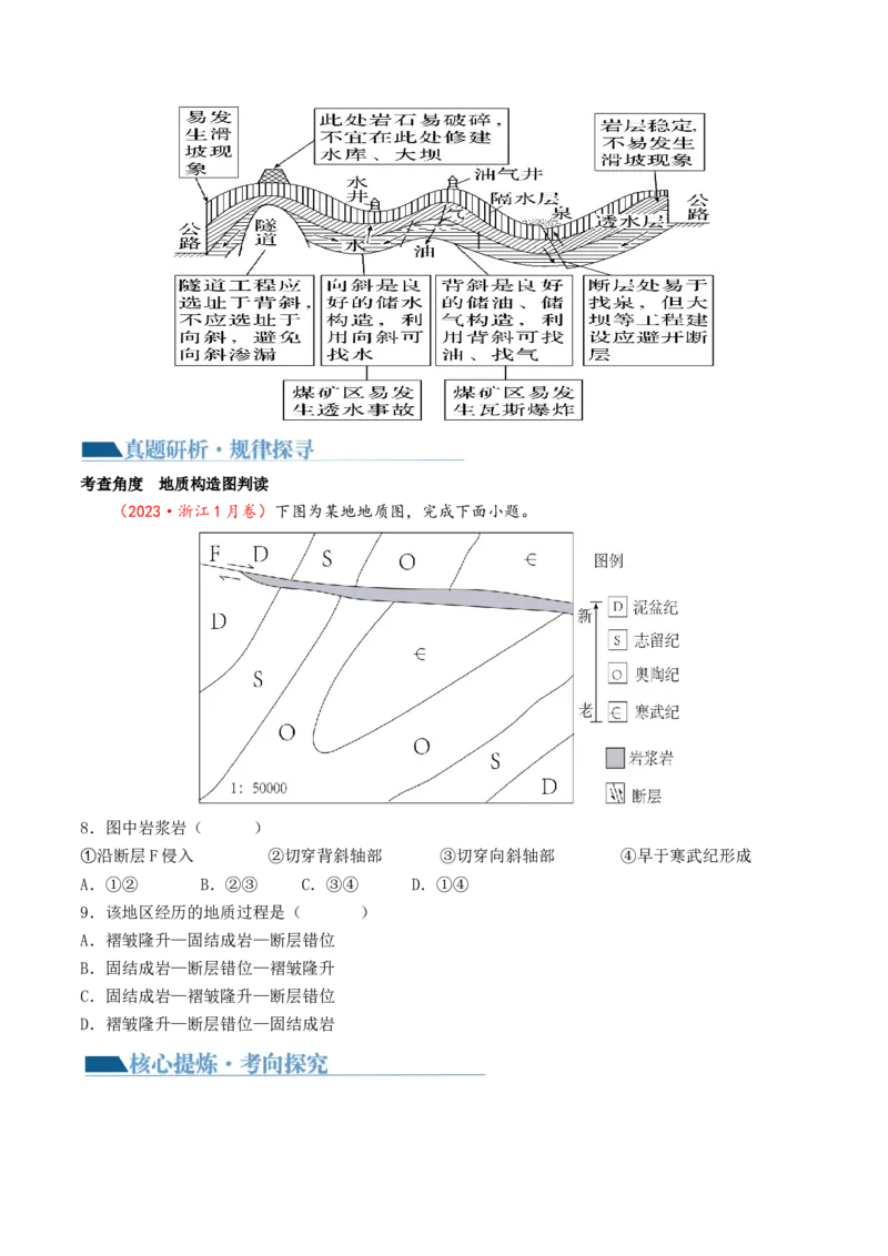 专题05地质运动规律（讲义）（解析版）_9.2025地理总复习_2024年新高考资料_2.2024二轮复习_2024年高考地理二轮复习讲练测（新教材新高考）