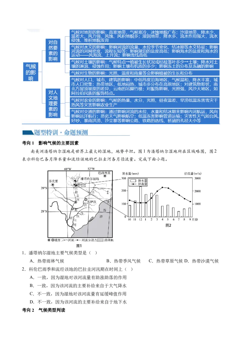 专题03大气运动规律（讲义）（原卷版）_9.2025地理总复习_2024年新高考资料_2.2024二轮复习_2024年高考地理二轮复习讲练测（新教材新高考）
