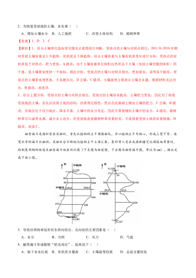 地理微考点：土壤植被-备战2023年高考总复习地理微考点狙击与专项突破_9.2025地理总复习_2023年新高考复习资料_专项复习_备战2023年高考地理总复习微考点狙击与专项测练_先导辑