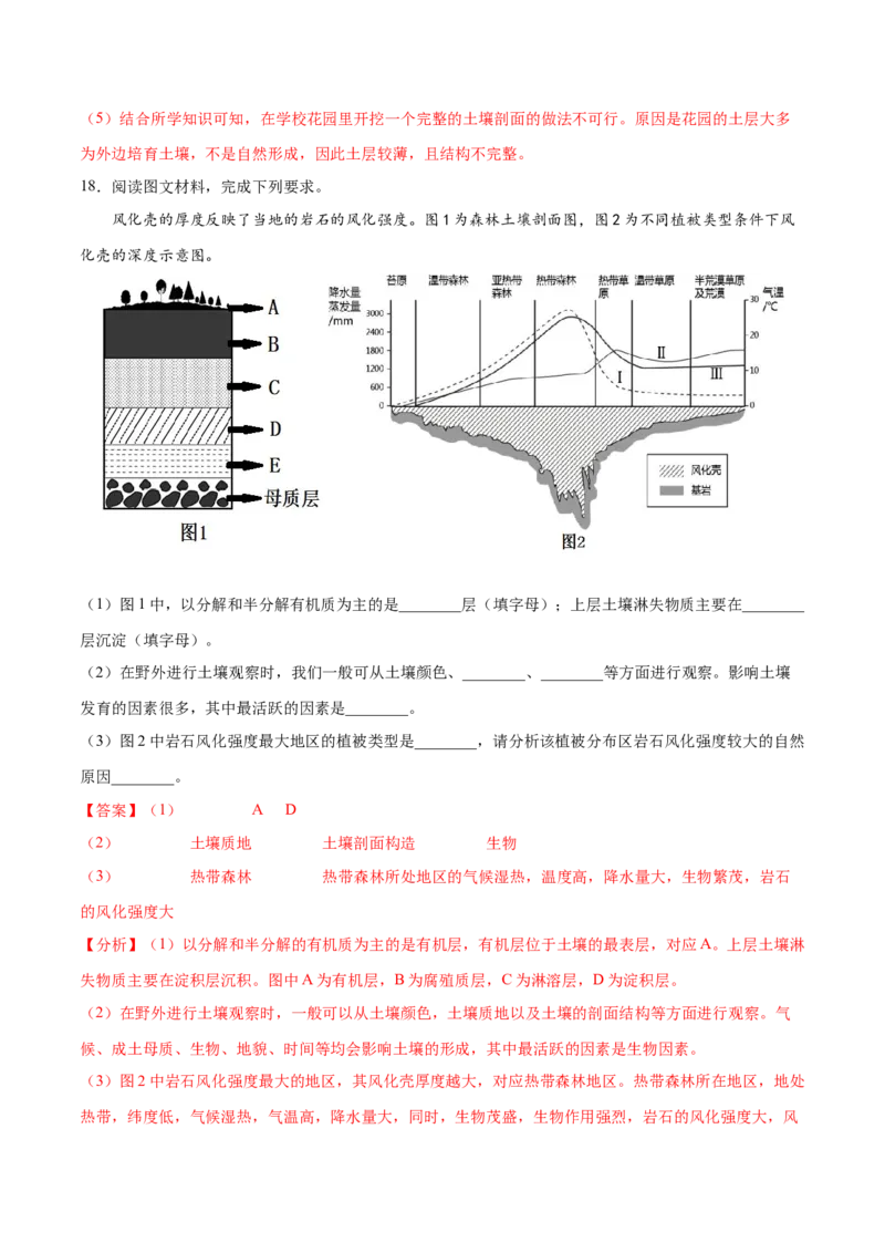 地理微考点：土壤结构、土壤类型-备战2023年高考总复习地理微考点狙击与专项突破_9.2025地理总复习_2023年新高考复习资料_专项复习_备战2023年高考地理总复习微考点狙击与专项测练