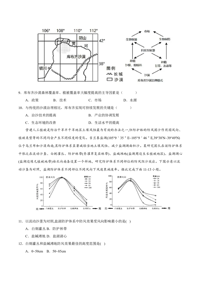 专题11生态环境综合（原卷版）_9.2025地理总复习_2023年新高考复习资料_二轮复习_抓重点&middot;破难点2023年高考地理二轮复习重难点突破高分训练营287547423