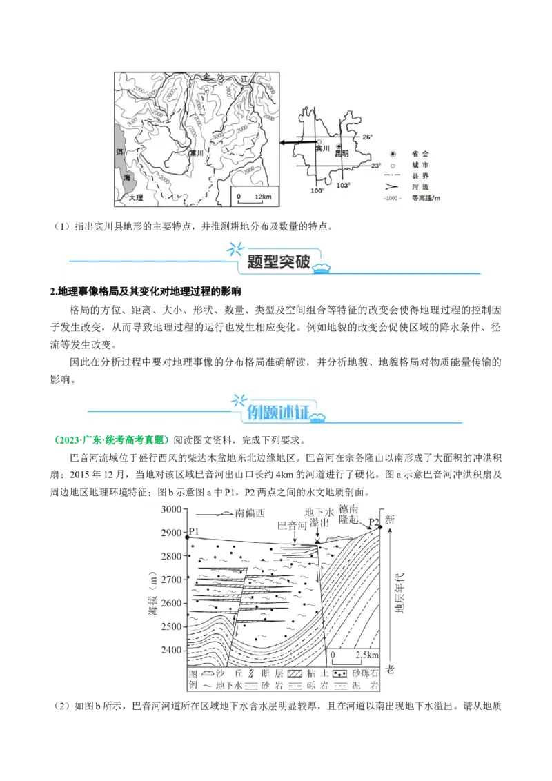 专题12地质地貌的&ldquo;格局&rdquo;与&ldquo;过程&rdquo;(原卷版)_9.2025地理总复习_2024年新高考资料_2.2024二轮复习_2024年高考地理二轮热点题型归纳与变式演练（新高考通用）