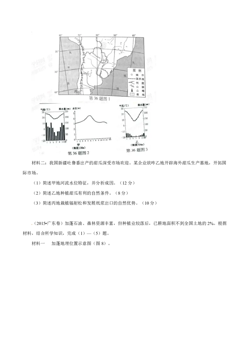 专题15世界地理原卷版_9.2025地理总复习_2023年新高考复习资料_专项复习_十年高考真题地理分项解析_十年高考真题地理分项解析（第13-17专题）