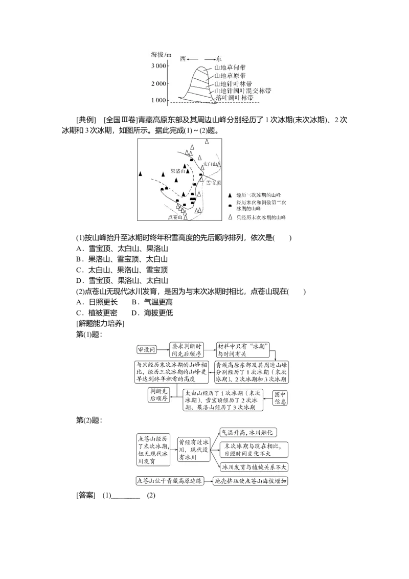 2025届高中地理人教版一轮复习第41课时导学案：垂直地域分异规律_9.2025地理总复习_2025年新高考资料_一轮复习_人教版2025届高中地理一轮复习知识梳理(课件+导学案+练习)