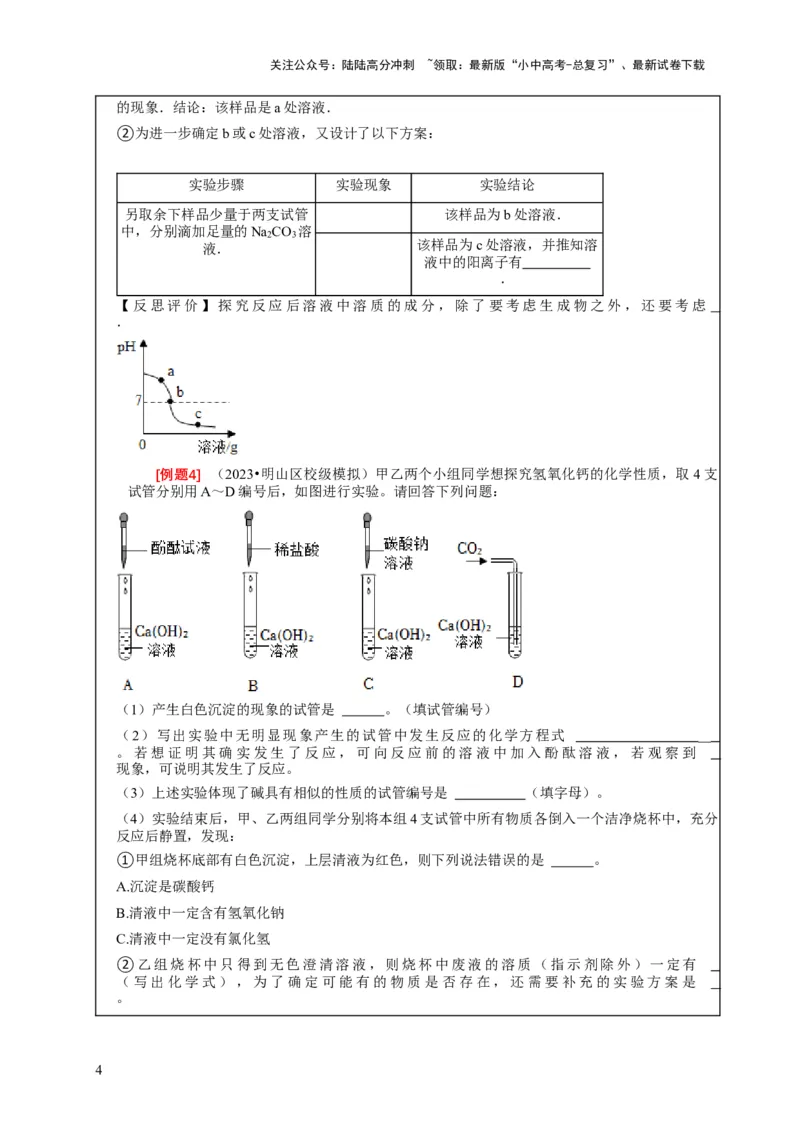 精练11化学实验探究（原卷版）_02中考总复习（2026版更新中）_05-化学-中考总复习_2024年中考复习资料_二轮复习资料_2024年中考化学二轮题型突破限时精练