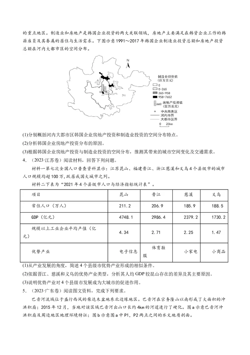 专题2非选择题攻略（练习）（原卷版）_9.2025地理总复习_2024年新高考资料_2.2024二轮复习_2024年高考地理二轮复习讲练测（新教材新高考）_攻略