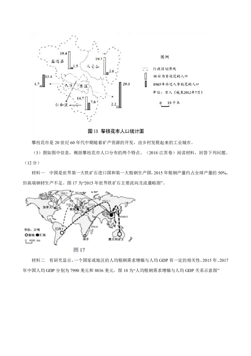 专题13区域可持续发展与地理信息技术原卷版_9.2025地理总复习_2023年新高考复习资料_专项复习_十年高考真题地理分项解析_十年高考真题地理分项解析（第13-17专题）