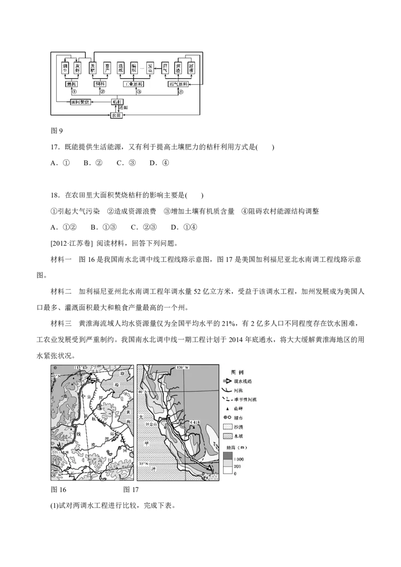 专题13区域可持续发展与地理信息技术原卷版_9.2025地理总复习_2023年新高考复习资料_专项复习_十年高考真题地理分项解析_十年高考真题地理分项解析（第13-17专题）