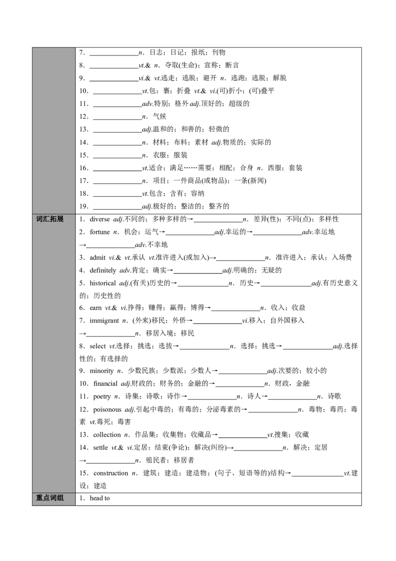 专题14必修第3册Unit3DiverseCultures（学生版）---2023届高三英语总复习（人教版2019）_3.2025英语总复习_2023年新高考资料_专项复习_2023届高三英语总复习