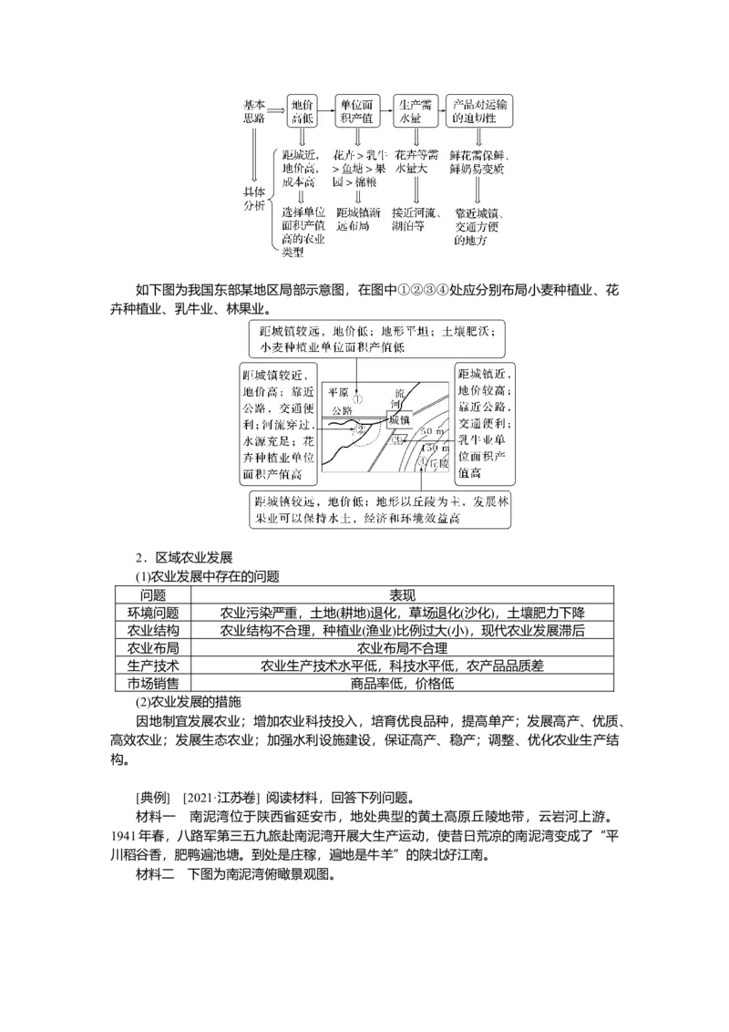 2025届高中地理人教版一轮复习第51课时导学案：农业区位因素的变化_9.2025地理总复习_2025年新高考资料_一轮复习_人教版2025届高中地理一轮复习知识梳理(课件+导学案+练习)