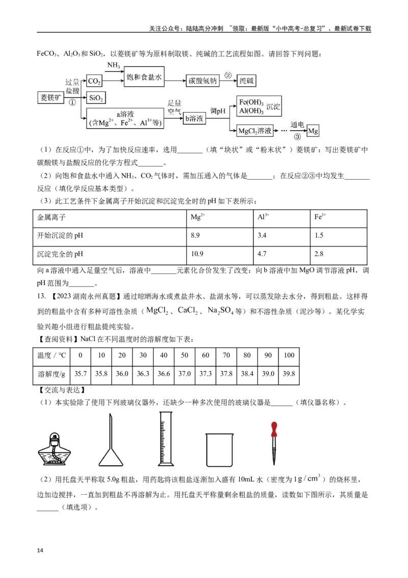 第十一单元盐化肥（讲义）-备战2024年中考化学一轮复习考点帮（人教版）（原卷版）_02中考总复习（2026版更新中）_05-化学-中考总复习_2024年中考复习资料_一轮复习资料_考点过关讲义