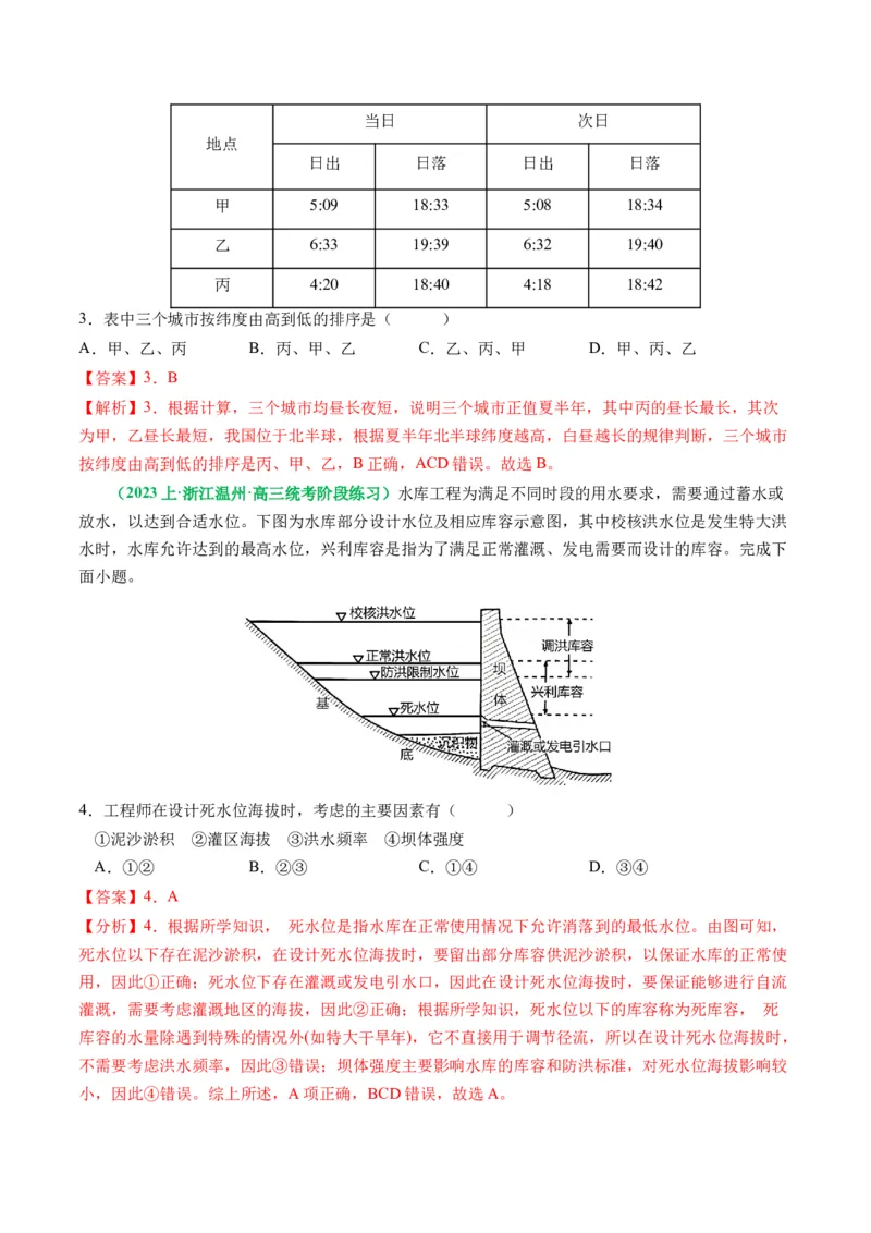 专题05&ldquo;组合排序类&rdquo;选择题答题技巧（解析版）_9.2025地理总复习_2024年新高考资料_2.2024二轮复习_2024年高考地理二轮热点题型归纳与变式演练（新高考通用）