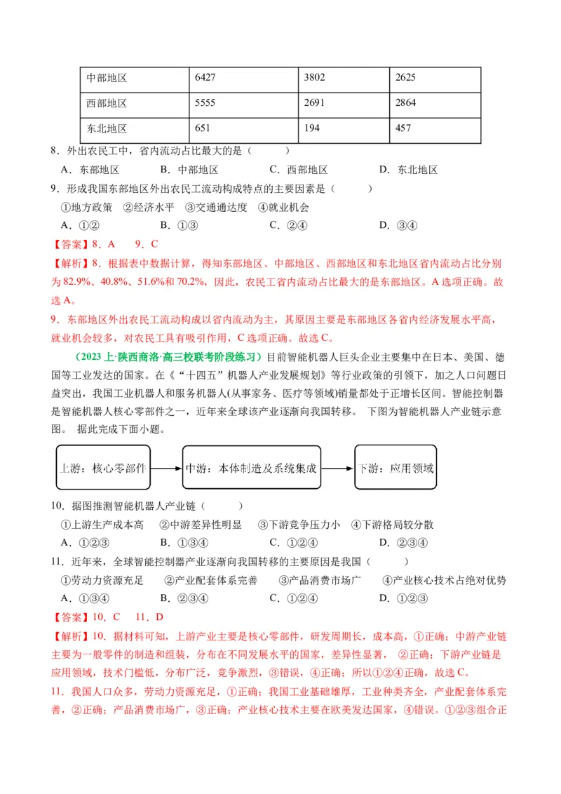 专题05&ldquo;组合排序类&rdquo;选择题答题技巧（解析版）_9.2025地理总复习_2024年新高考资料_2.2024二轮复习_2024年高考地理二轮热点题型归纳与变式演练（新高考通用）