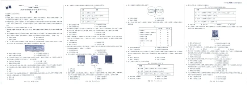 2025版WW黑白卷历史黑卷_初中资料合集_2025《万唯中考&bull;黑白卷》多地方版（更30省）_2025《万唯中考&bull;黑白卷》7科全套（福建）_2025版《WW中考黑白卷》（福建专版）