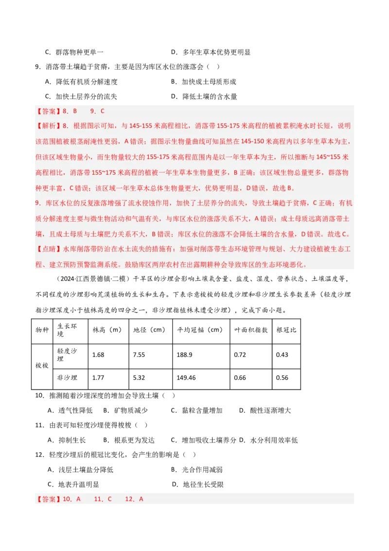 单元突破卷08植被与土壤-2025年高考地理一轮复习考点通关卷（新高考通用）（解析版）_9.2025地理总复习_2025年新高考资料_一轮复习_2025年高考地理一轮复习考点通关卷（新高考通用）