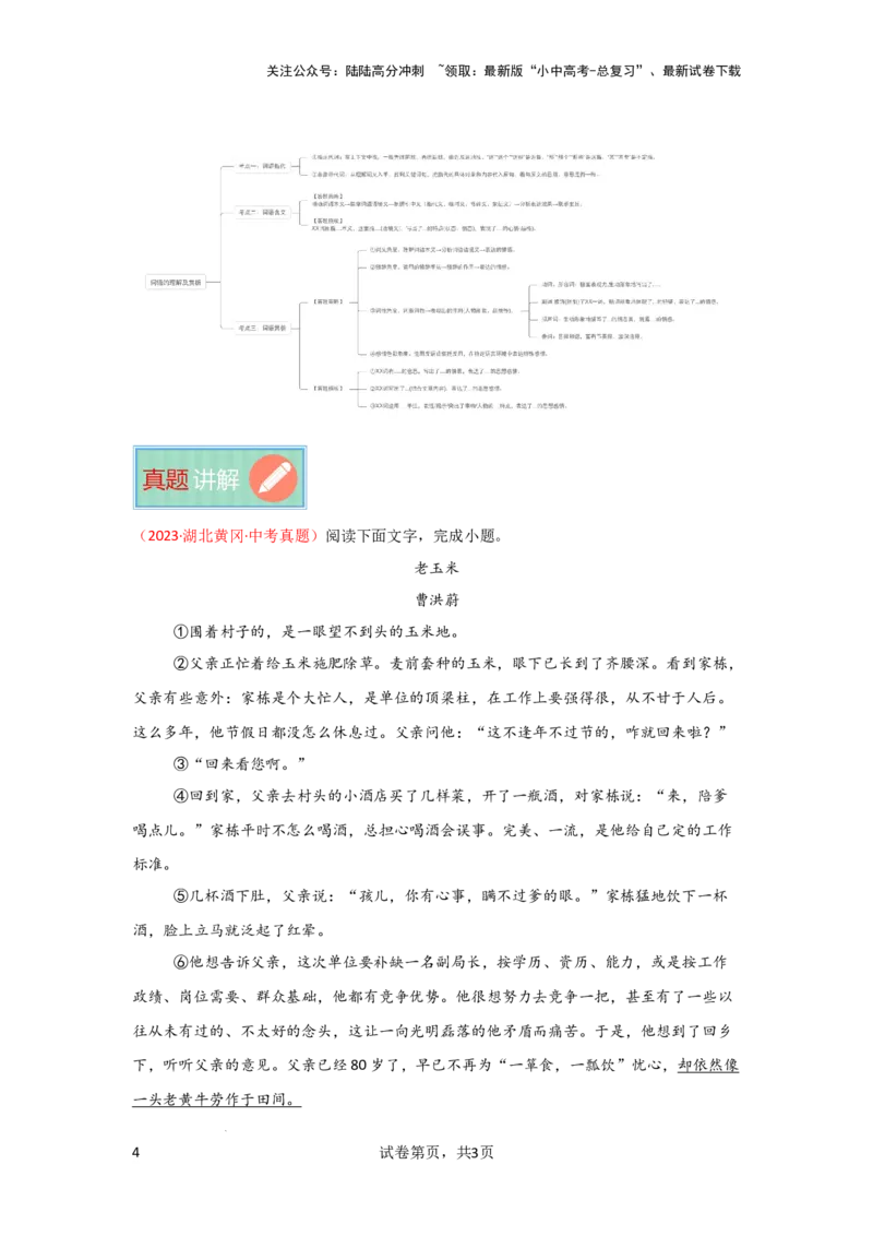 词语的理解及赏析（专项训练）（解析版）_02中考总复习（2026版更新中）_01-语文-中考总复习_2025年中考资料_备战2025年中考语文一轮复习记叙文阅读课件+专项练习_专项练习