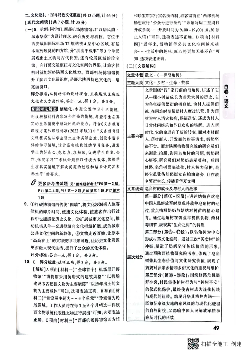 2025年《白卷》7科答案_初中资料合集_2025《万唯中考&bull;黑白卷》多地方版（更30省）_2025《万唯中考&bull;黑白卷》7科全套（陕西）