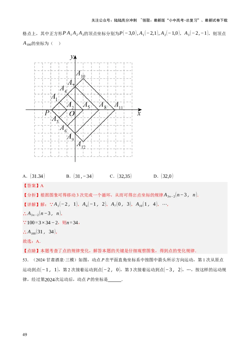 重难点01规律探索问题（4种类型16种题型+专项训练）（解析版）_02中考总复习（2026版更新中）_02-数学-中考总复习_2025中考复习资料_2025中考二轮课件ppt+讲义+练习数学_讲义+练习